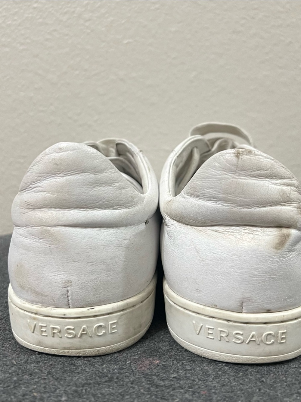 Versace Men's Low Top Sneakers Shoes White size 42 - Picture 5 of 7